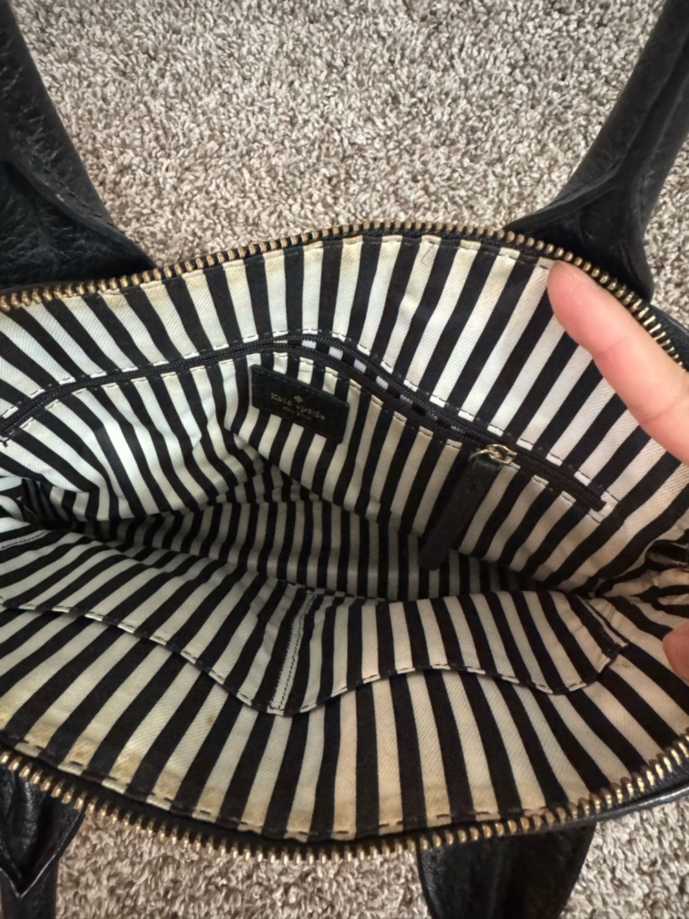 Kate Spade Black Southport Jenny Leather Satchel with Crossbody Detachable Strap - Picture 4 of 16